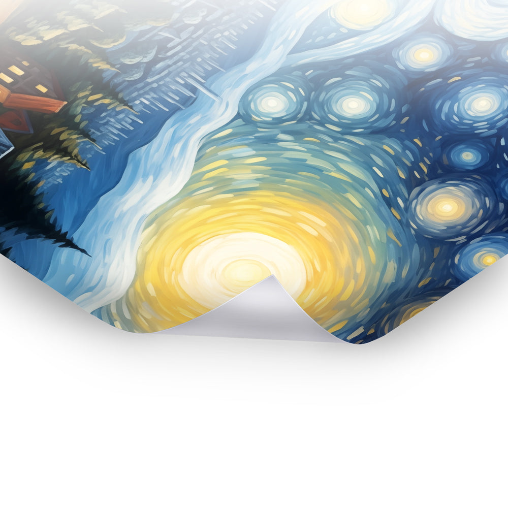 Whirlpool of Stars - Klassische Kunst auf Poster von Vincent Van Gogh