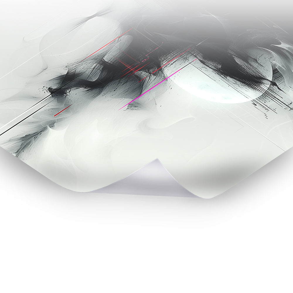 Whispering Shades - Digitales Poster mit abstrakten Designs