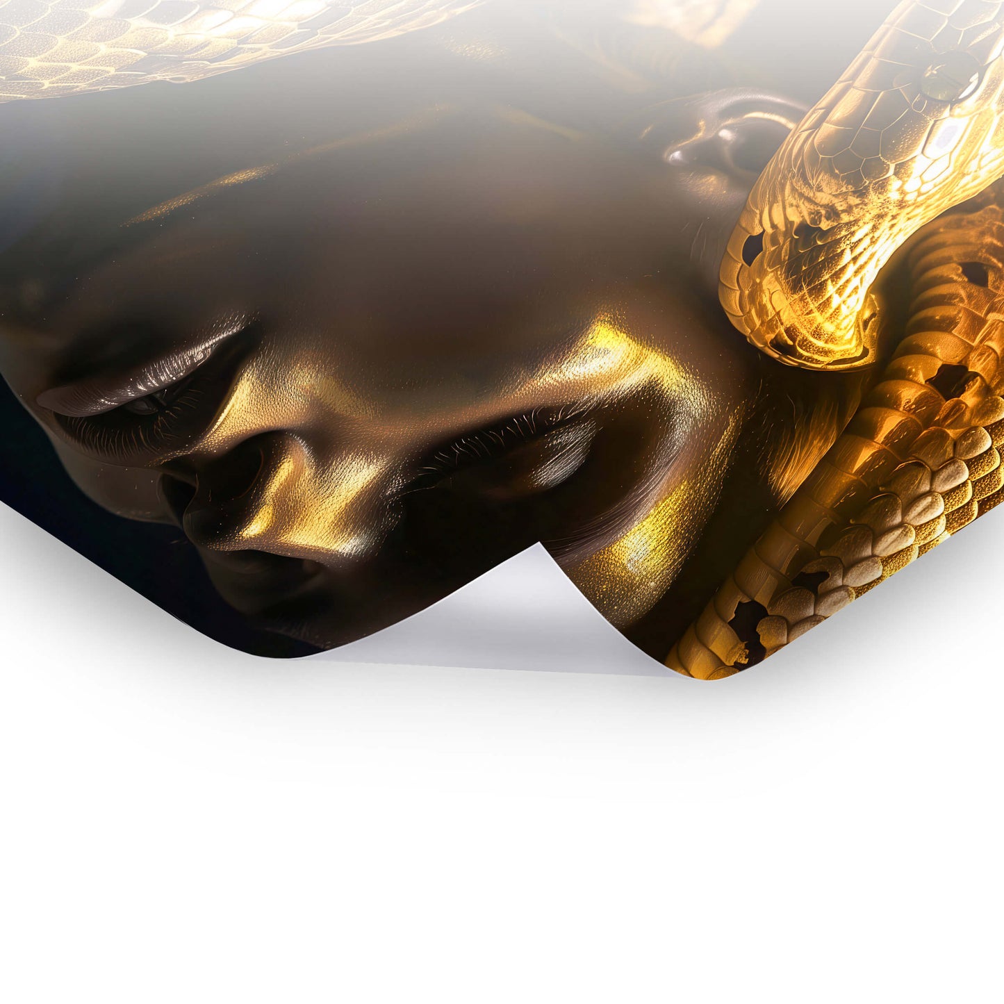 Golden Serpent Charm - Goldene Bilder als Poster & Hahnemühle-Wandbild