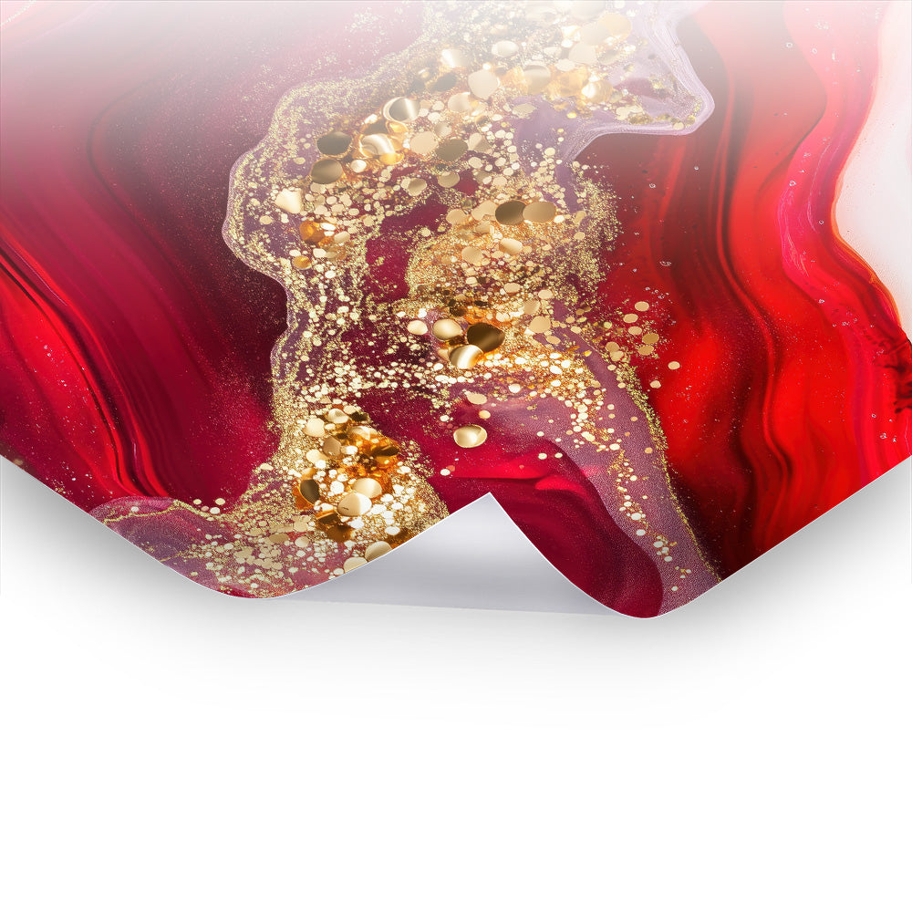 Royal Ruby Flow No. 2 - Kunstvolles Poster & Hahnemühle im Stil asiatischer Kunst