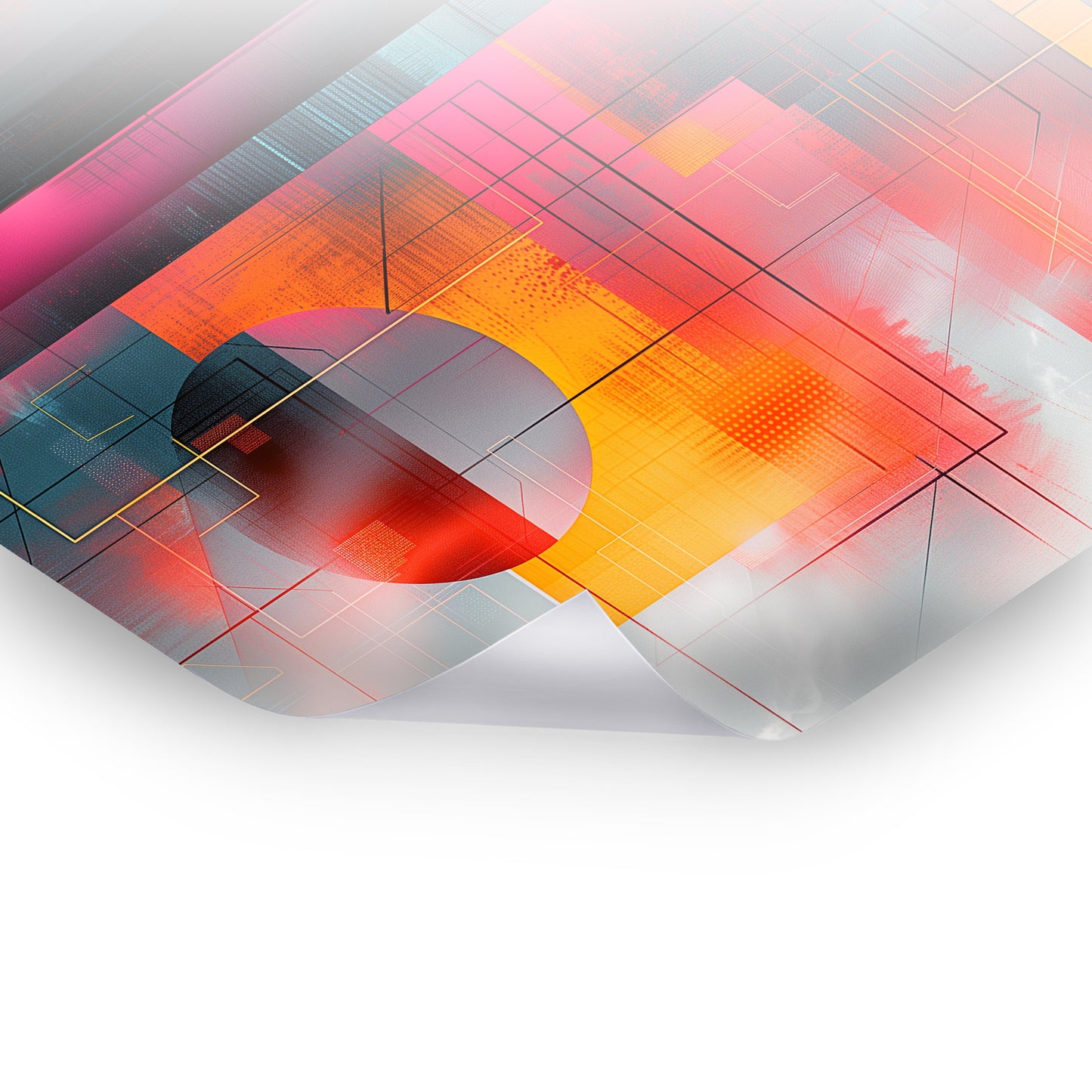 Urban Lightplay - Digitales Poster mit abstrakten Designs