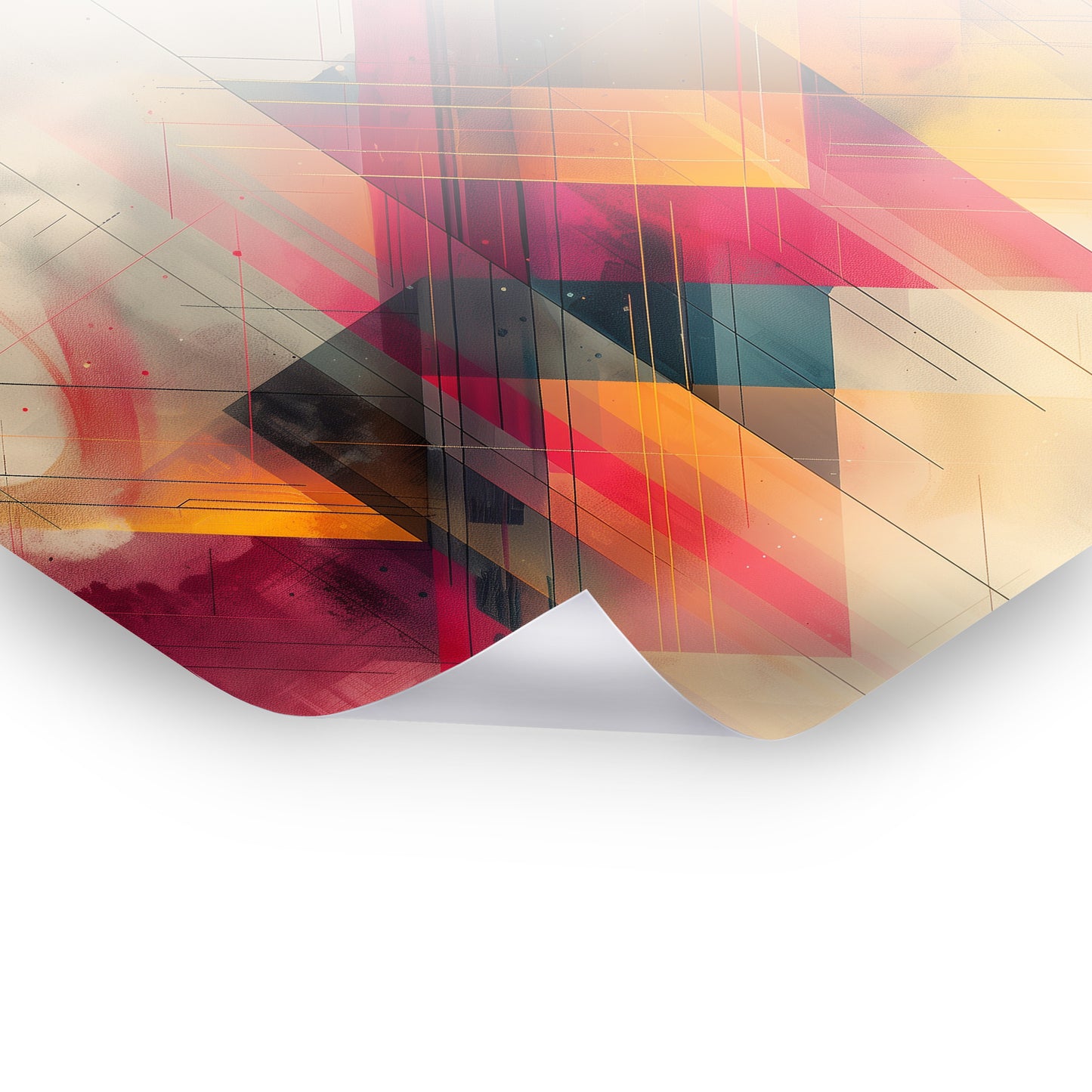 Prismatic Structures - Digitales Poster mit abstrakten Designs