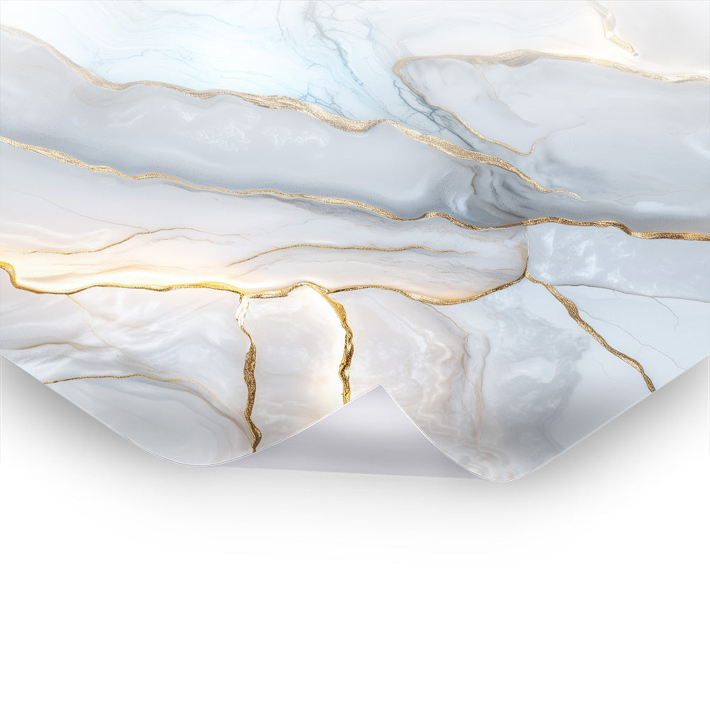 Celestial Marble - Triptychon - Kunstvolles Poster & Hahnemühle im Stil asiatischer Kunst