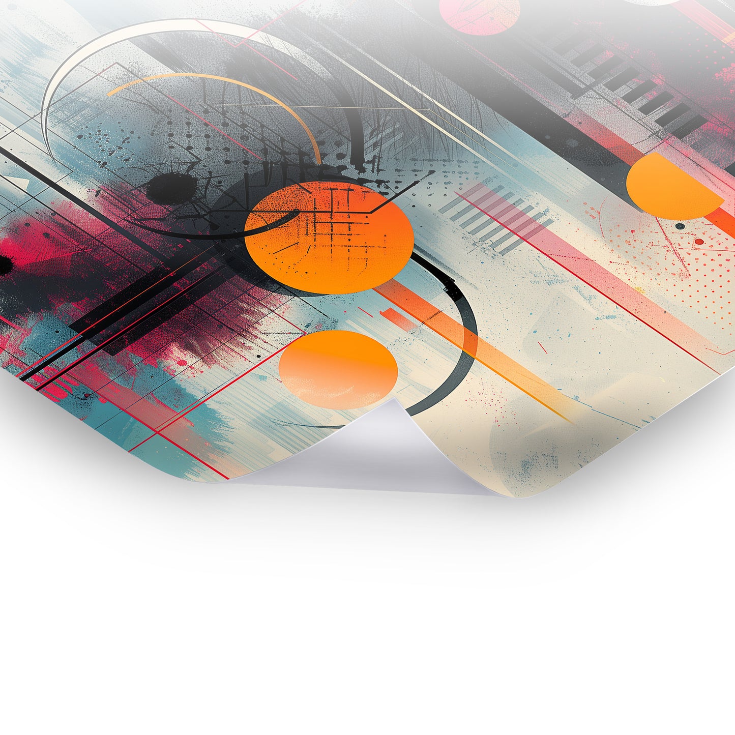 Abstract City Lights - Digitales Poster mit abstrakten Designs