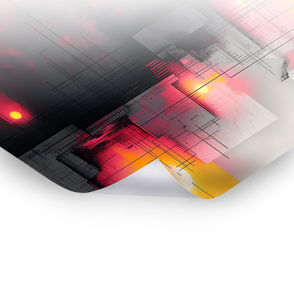 Dusk Geometry - Digitales Poster mit abstrakten Designs