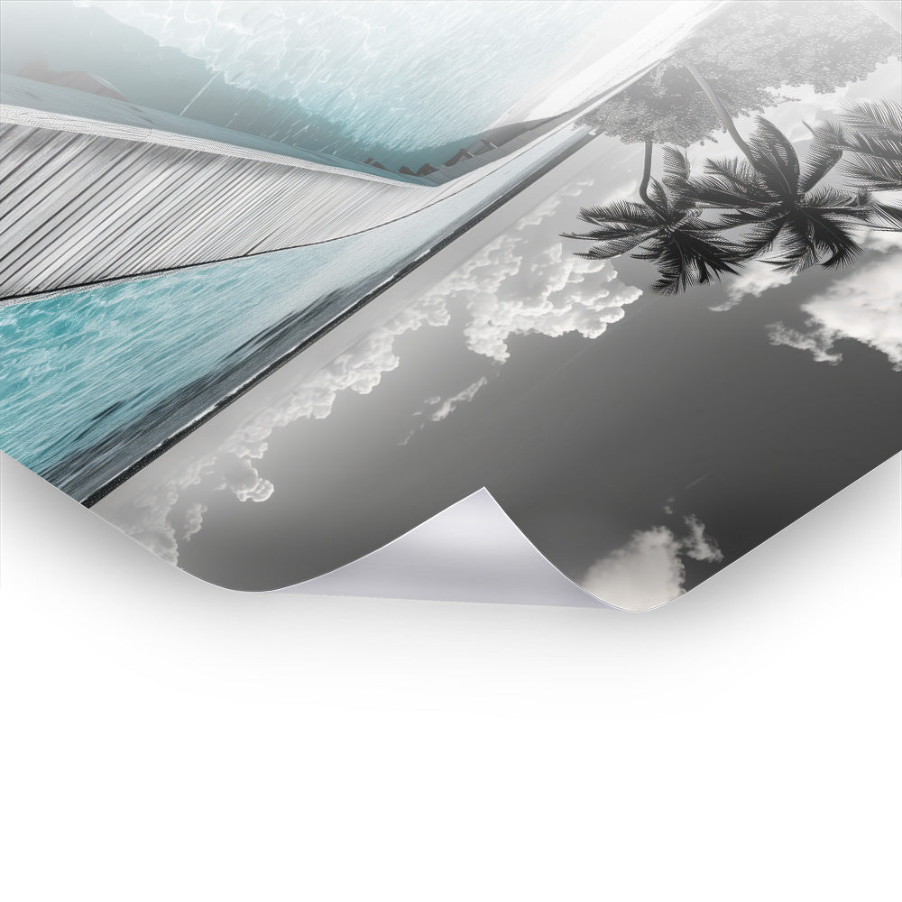 Path to Paradise - Schwarz-Weiß Kunst als Premium Poster & Hahnemühle