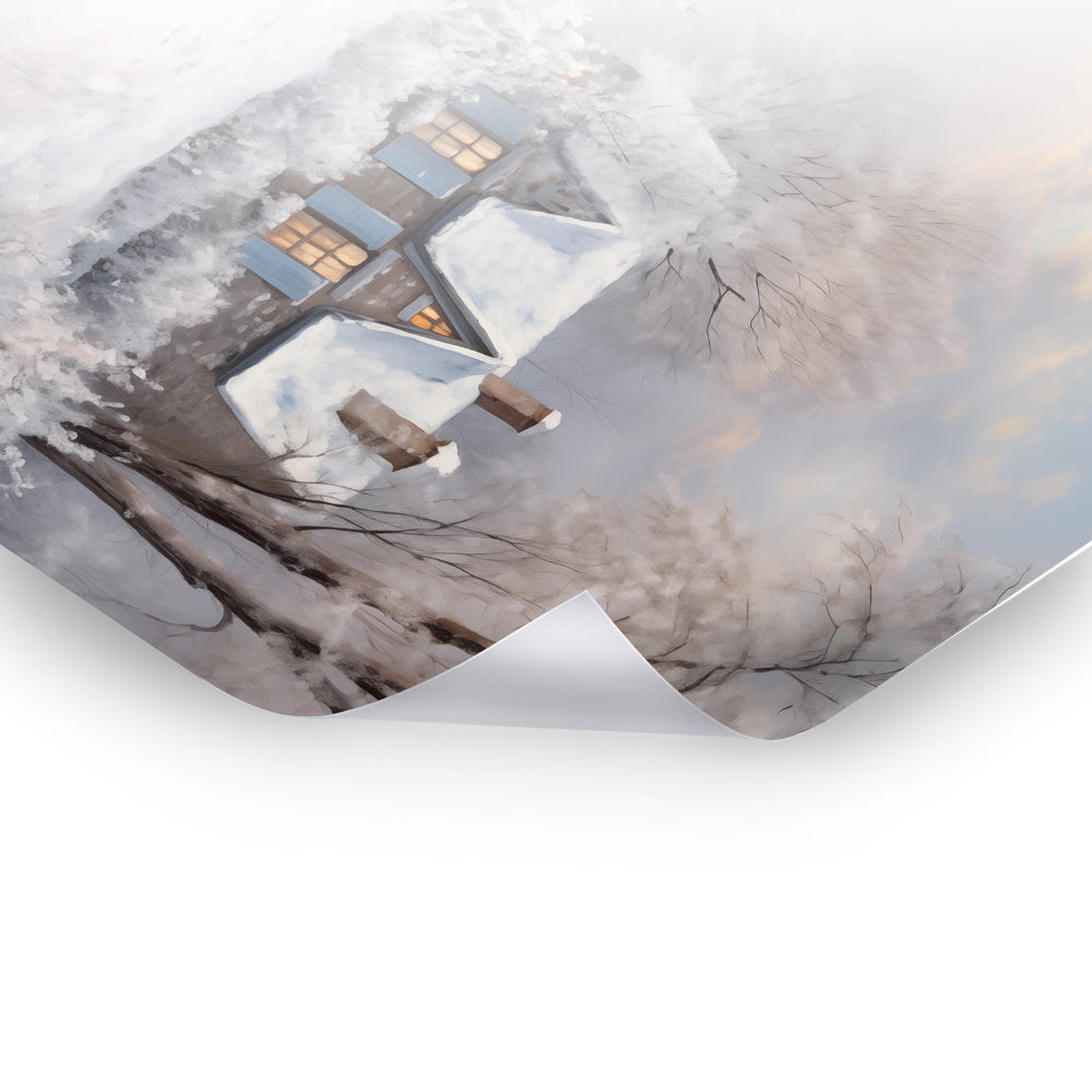 Silent Eve of Frost - Klassische Kunst als Poster sowie Hahnemühle von Claude Monet