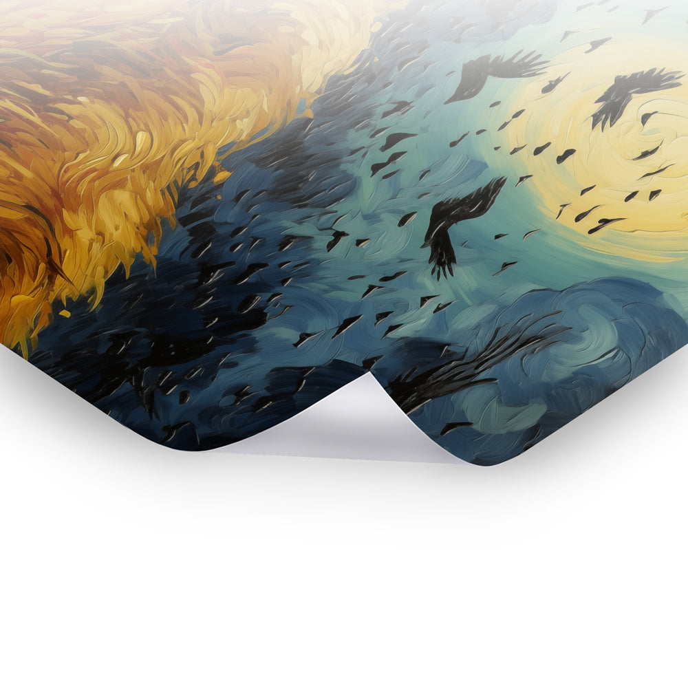 Evening Whispers with Crows - Klassische Kunst auf Poster von Vincent Van Gogh