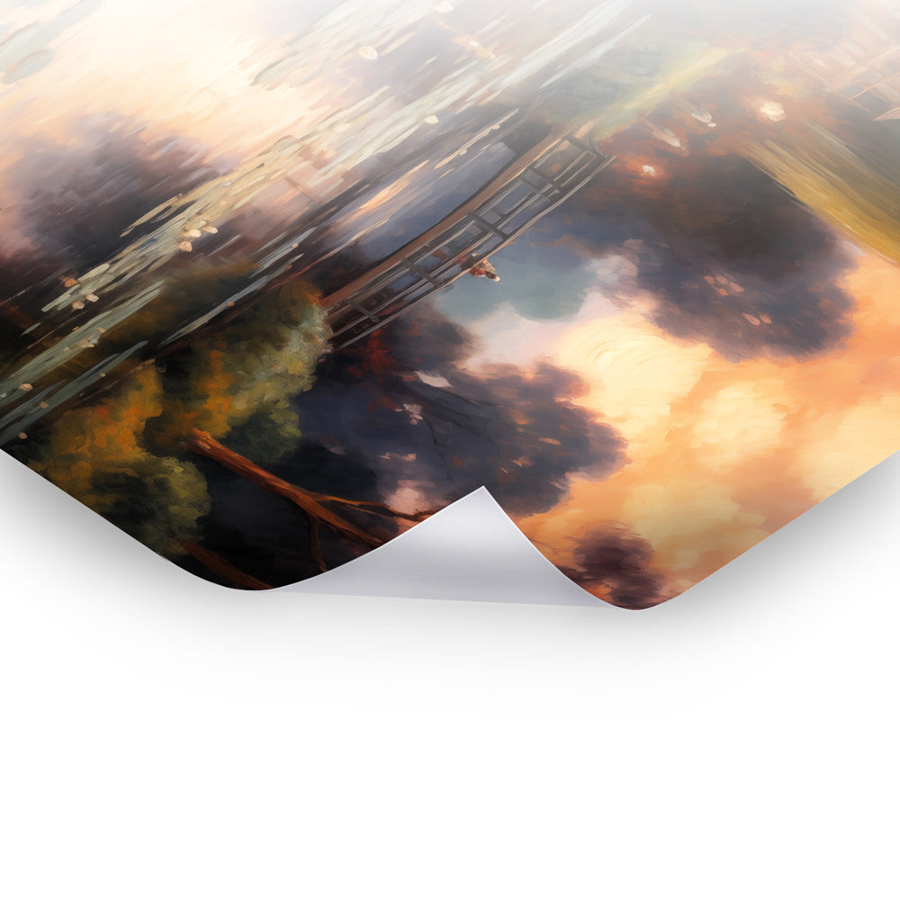 Water Lilies at Dusk - Klassische Kunst als Poster sowie Hahnemühle von Claude Monet