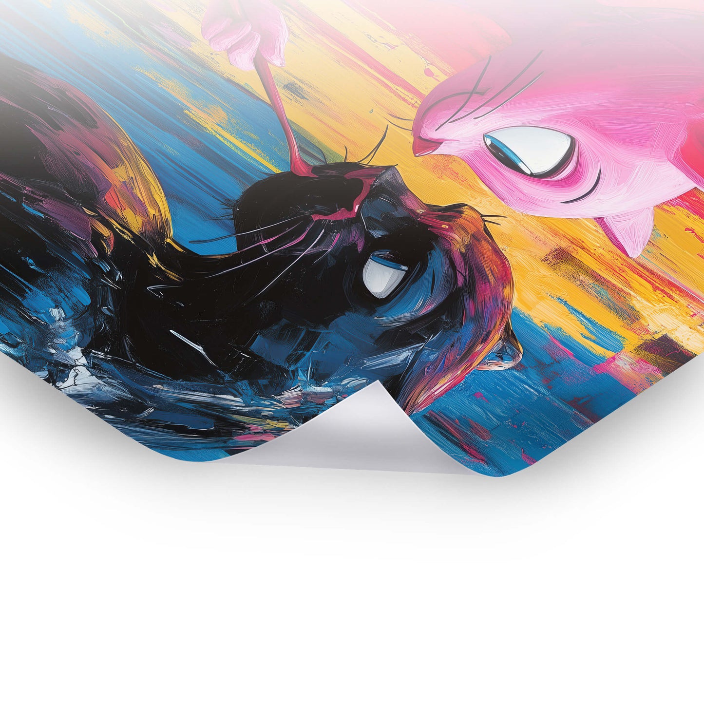 Panther in Love - Moderne Pop Art Bilder als Poster & Hahnemühle-Wandbild