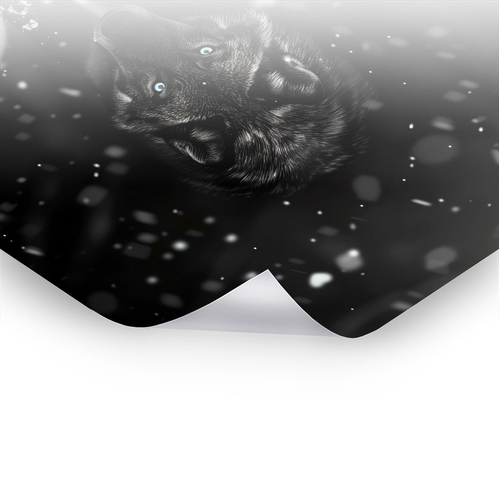 Silent Hunt - Schwarz-Weiß Kunst als Premium Poster & Hahnemühle