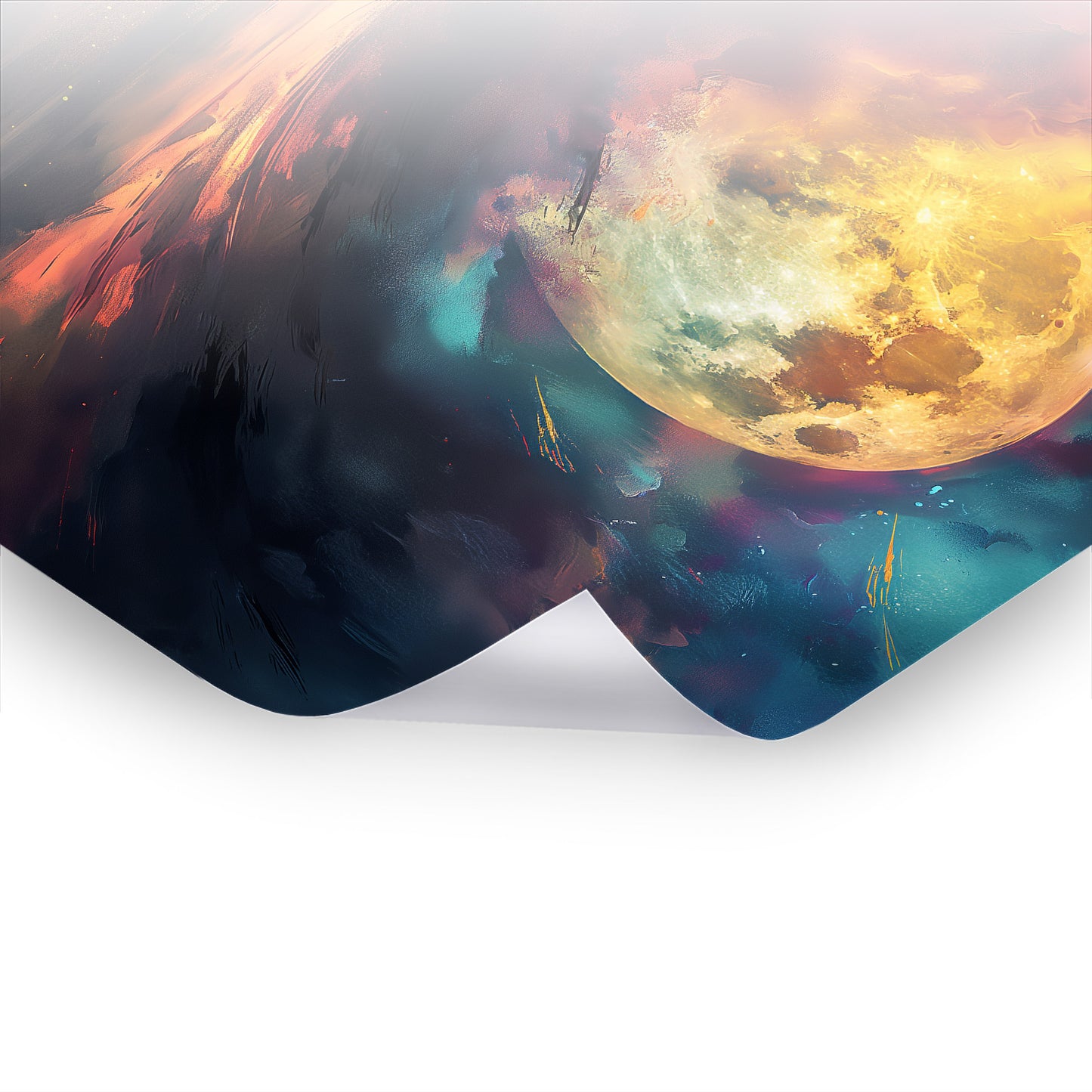 Moonlight in Color Frenzy - Lebendiges Poster-Wandbild in bunter Kunst