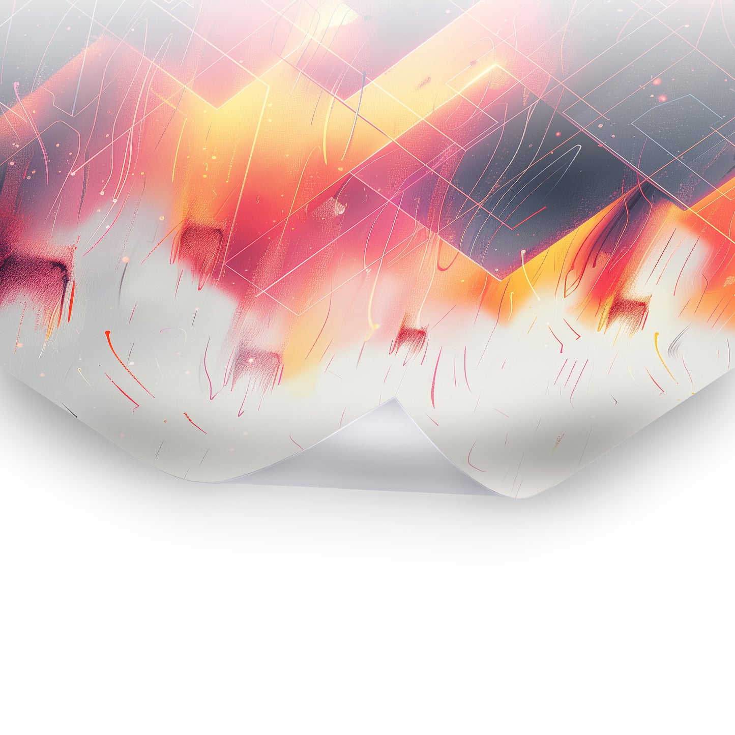 Blazing Mosaic - Digitales Poster mit abstrakten Designs