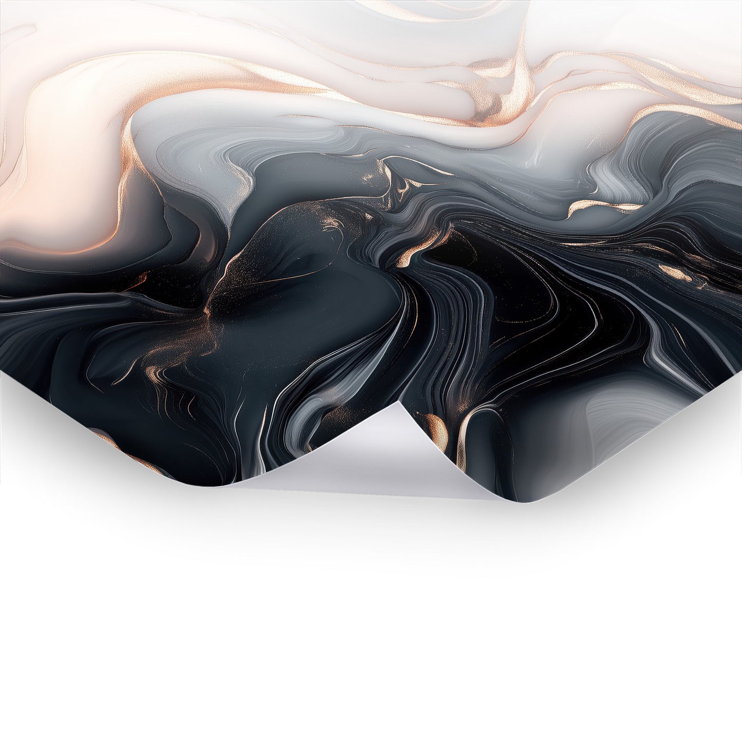 River of Rosé Gold - Kunstvolles Poster & Hahnemühle im Stil asiatischer Kunst