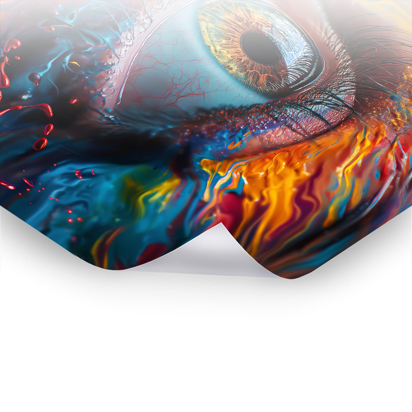 Gaze into Colors - Lebendiges Poster-Wandbild in bunter Kunst