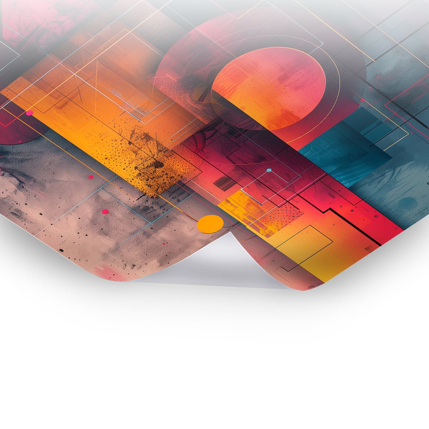 Luminous Mosaic - Digitales Poster mit abstrakten Designs