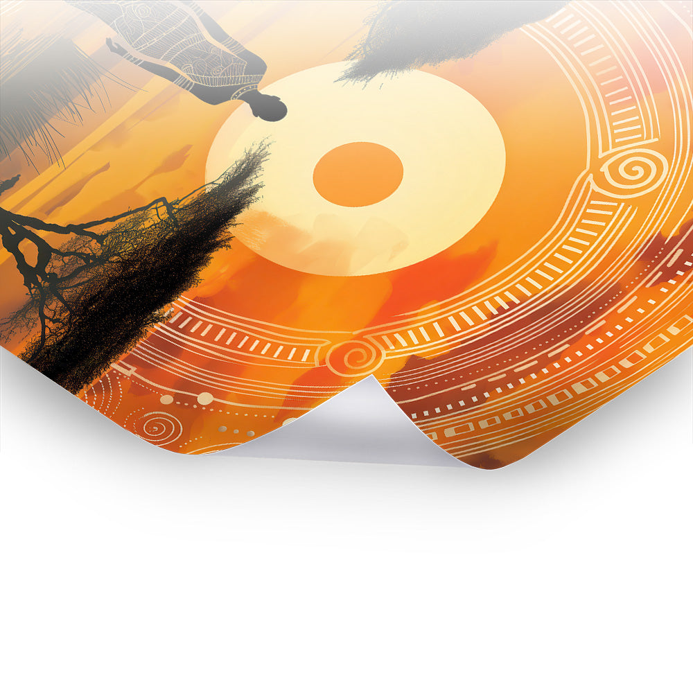 Sun Walk - Zeitlose afrikanische Kunst auf hochwertigem Poster & Hahnemühle