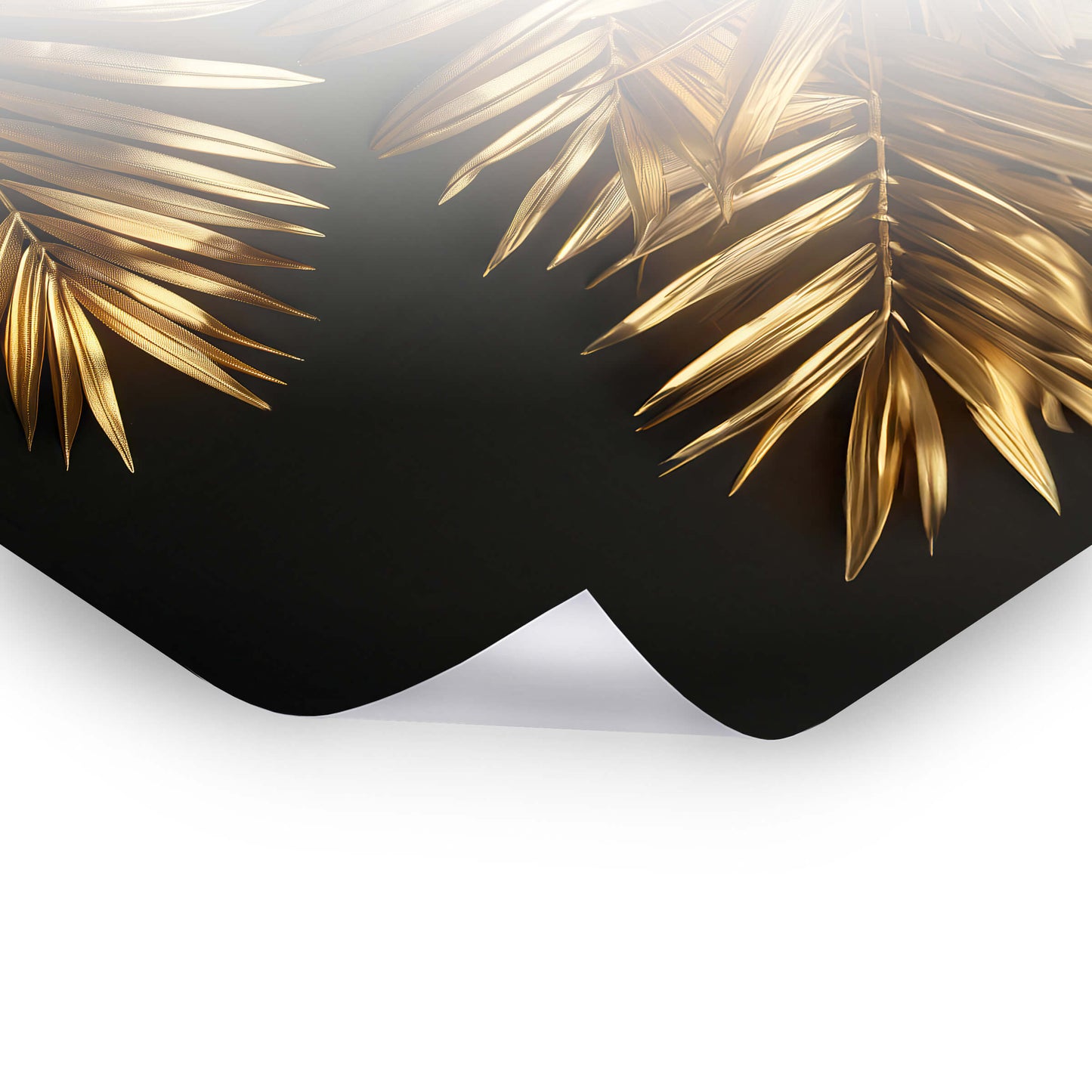 Minimalist Gold Palms - Goldene Bilder als Poster & Hahnemühle-Wandbild