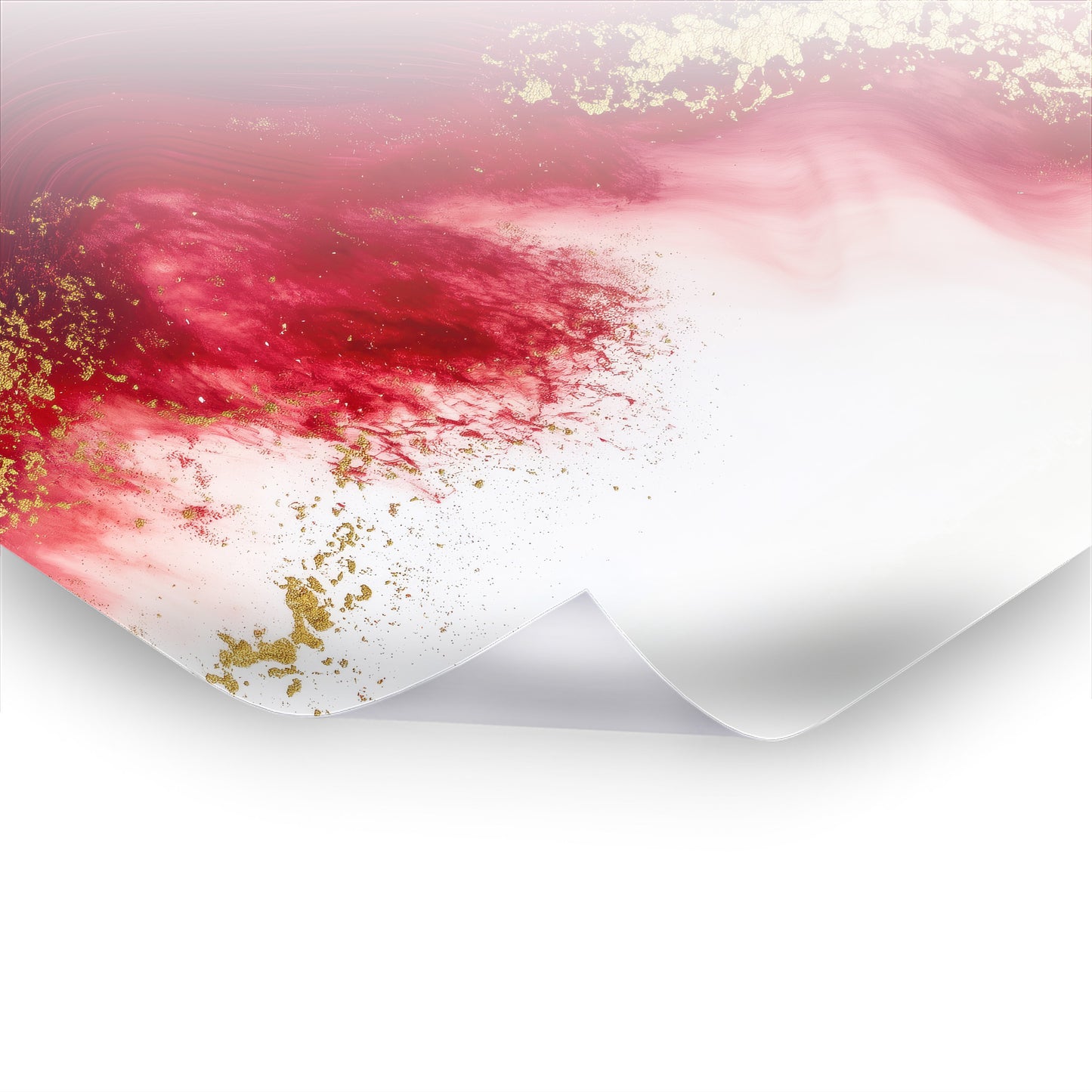 Ruby Wave - Kunstvolles Poster & Hahnemühle im Stil asiatischer Kunst