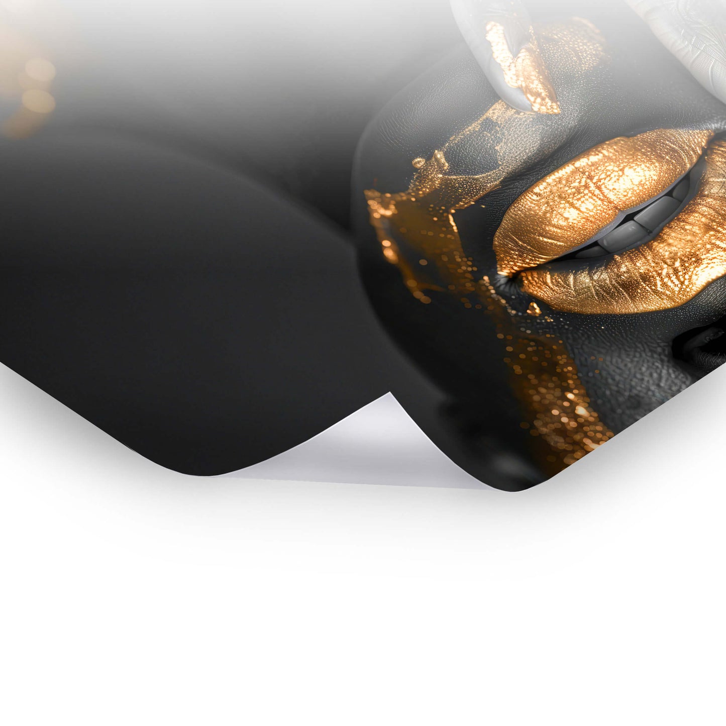 Golden Lips - Goldene Bilder als Poster & Hahnemühle-Wandbild
