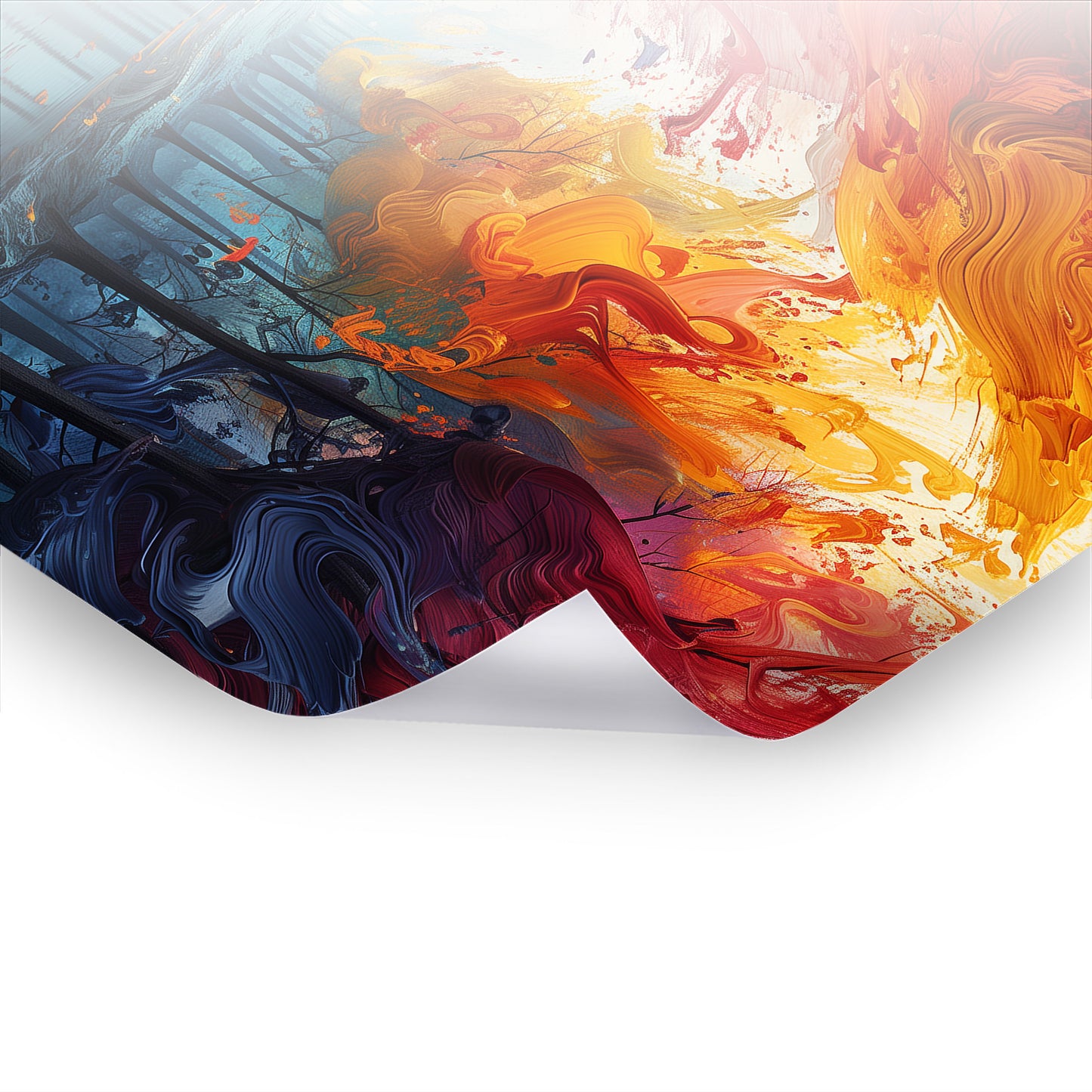 Enchanted Forest of Colors - Lebendiges Poster-Wandbild in bunter Kunst