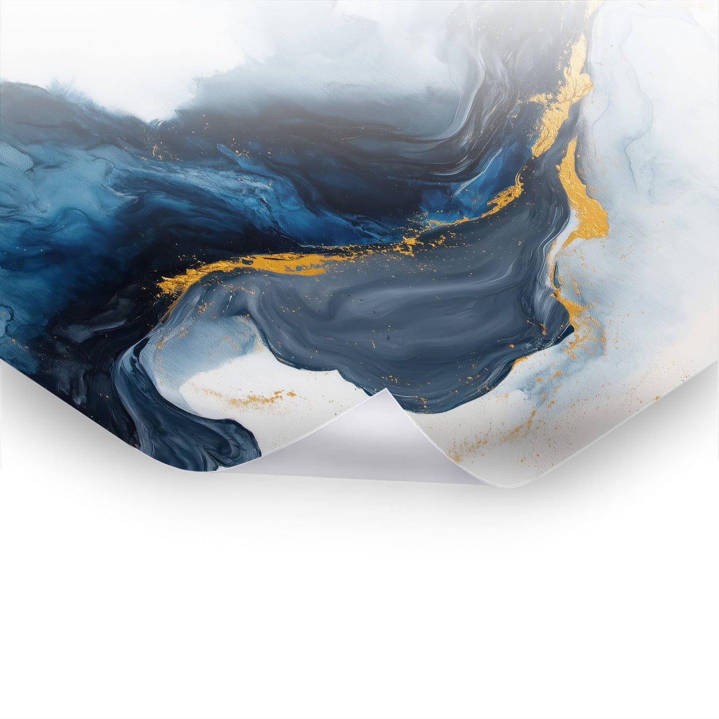 Golden Ocean Wave - Kunstvolles Poster & Hahnemühle im Stil asiatischer Kunst