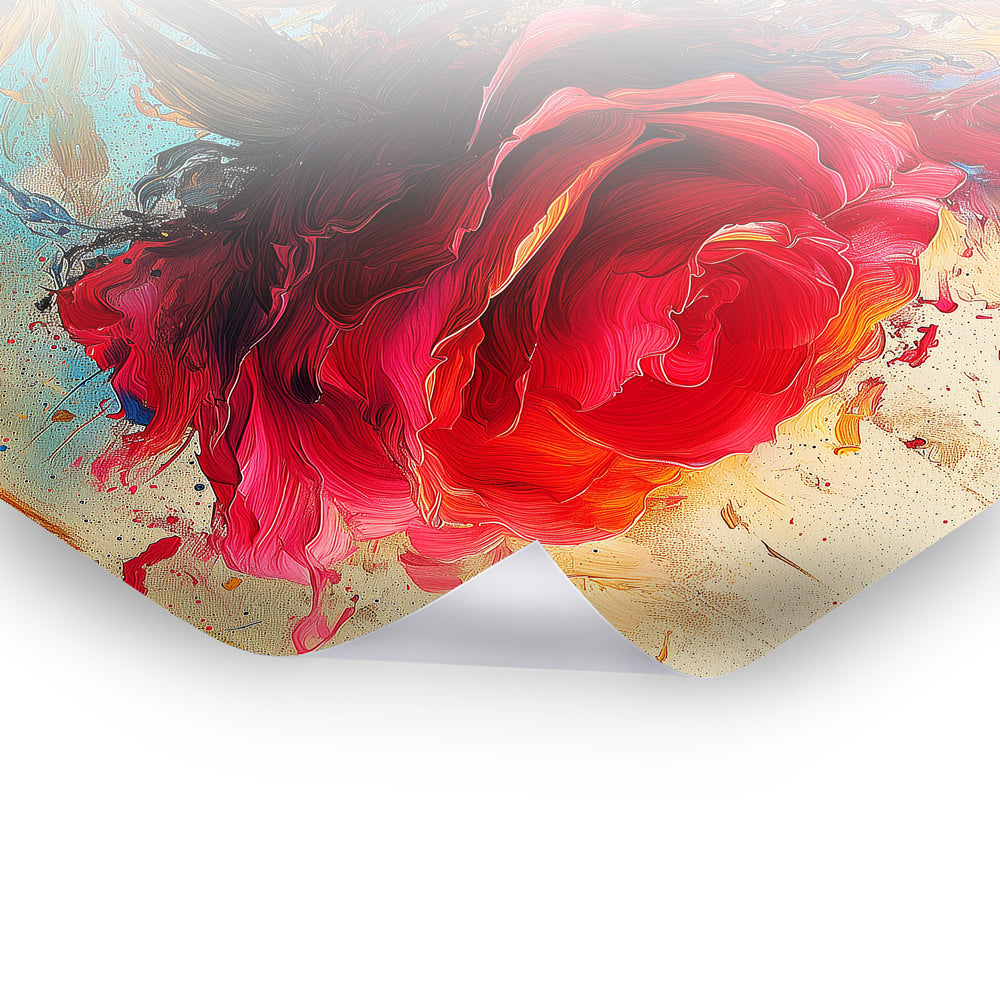 Painted Rose Symphony - Lebendiges Poster-Wandbild in bunter Kunst