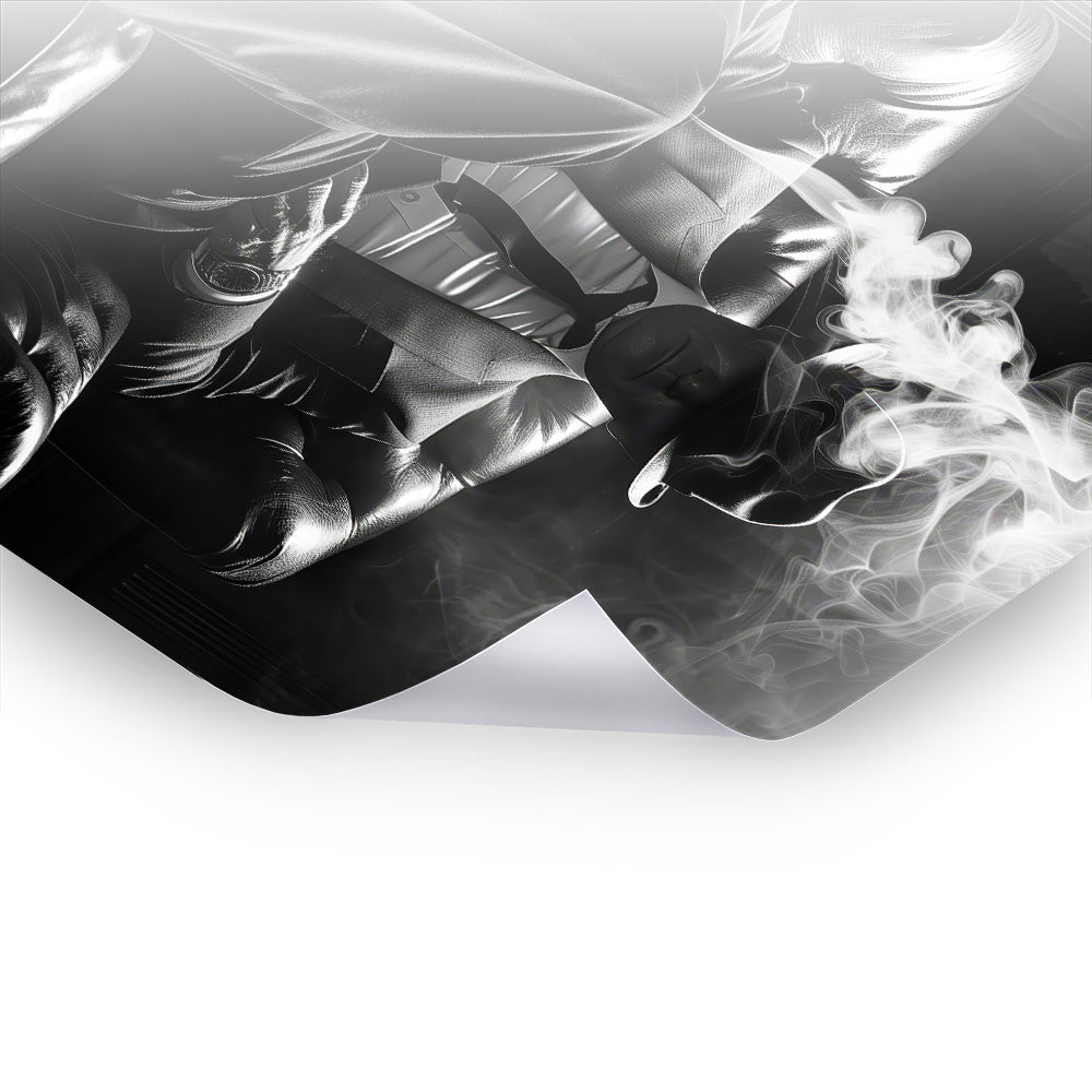 Mafia - Schwarz-Weiß Kunst als Premium Poster & Hahnemühle