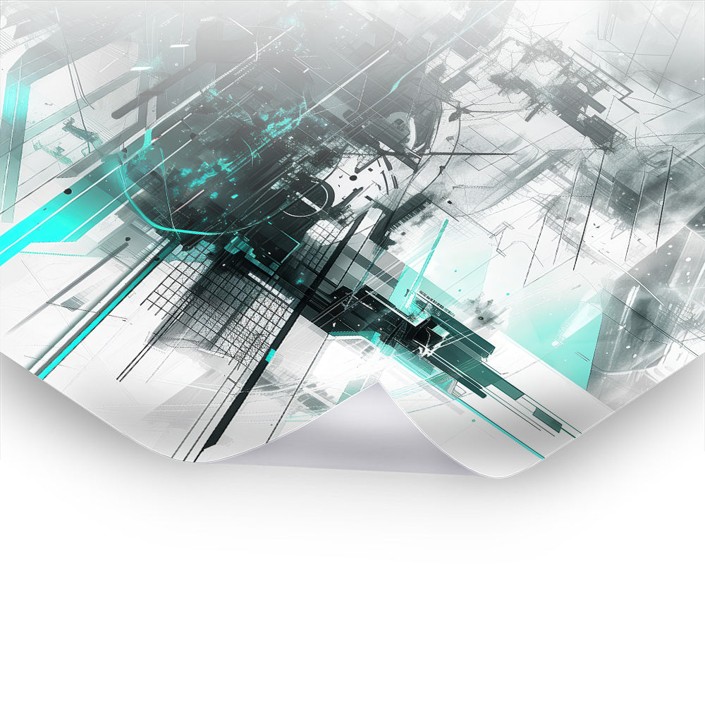 Digital Traces - Digitales Poster mit abstrakten Designs