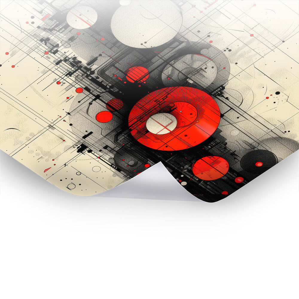 Interlinked Circles - Digitales Poster mit abstrakten Designs