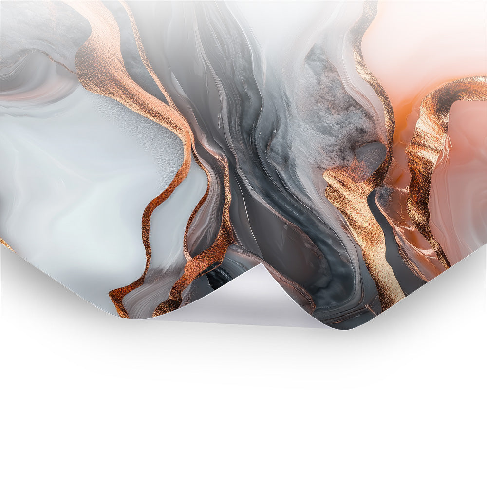 Shimmering Paths - Triptychon - Kunstvolles Poster & Hahnemühle im Stil asiatischer Kunst