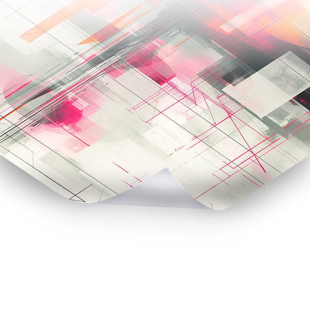 Harmony in Chaos - Digitales Poster mit abstrakten Designs