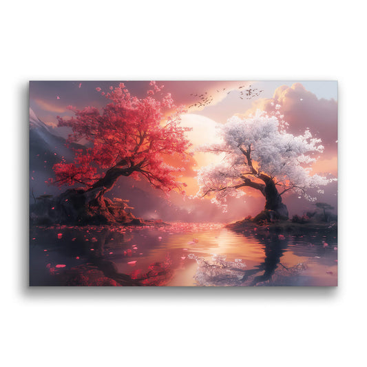 Yin and Yang of Nature-Wall Art AI