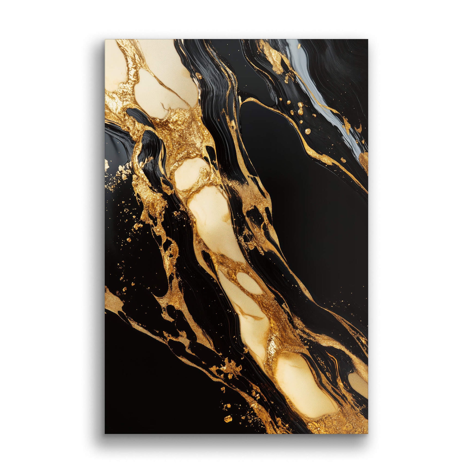 Dark Golden Flow No. 1-Wall Art AI