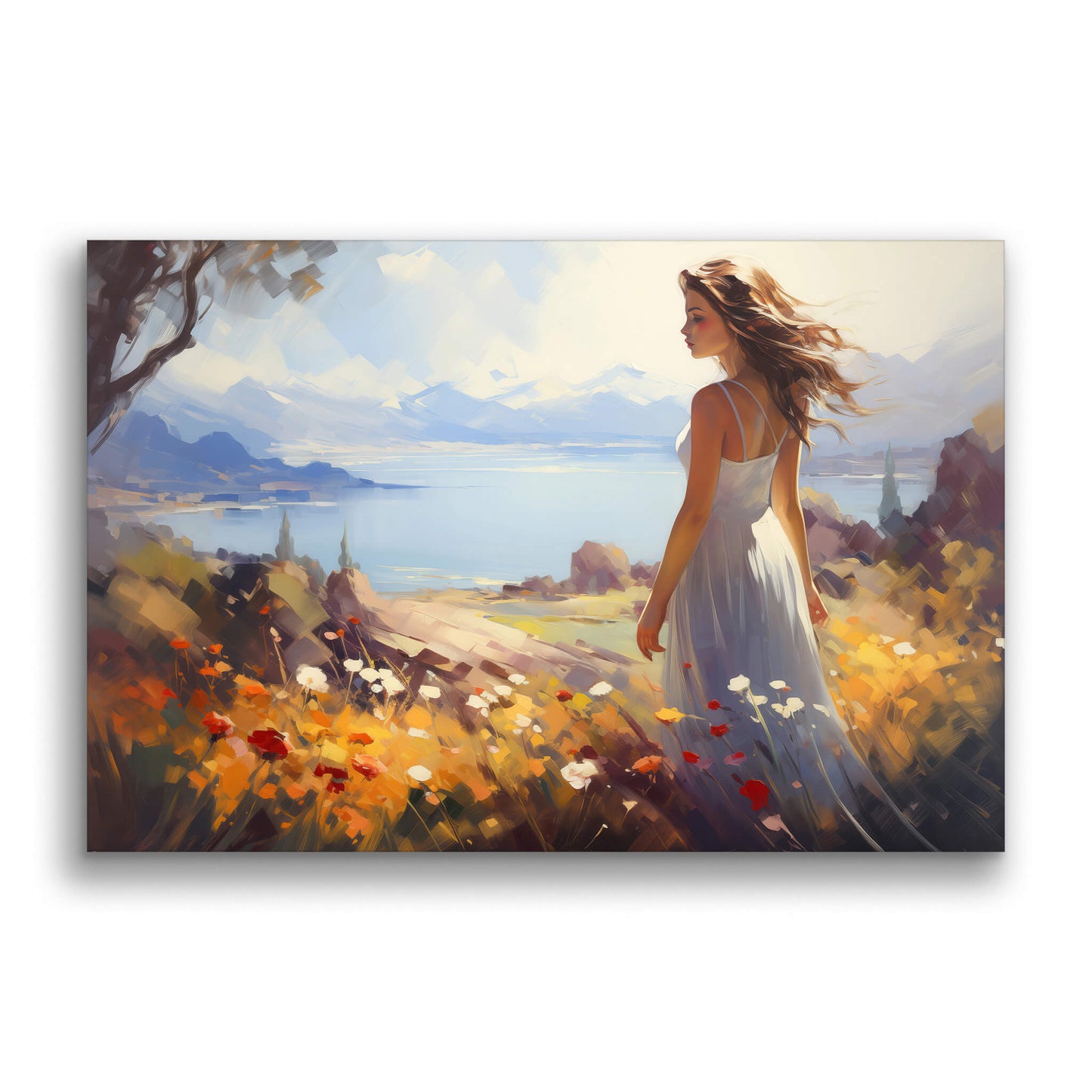 Elegance Among the Wildflowers-Wall Art AI