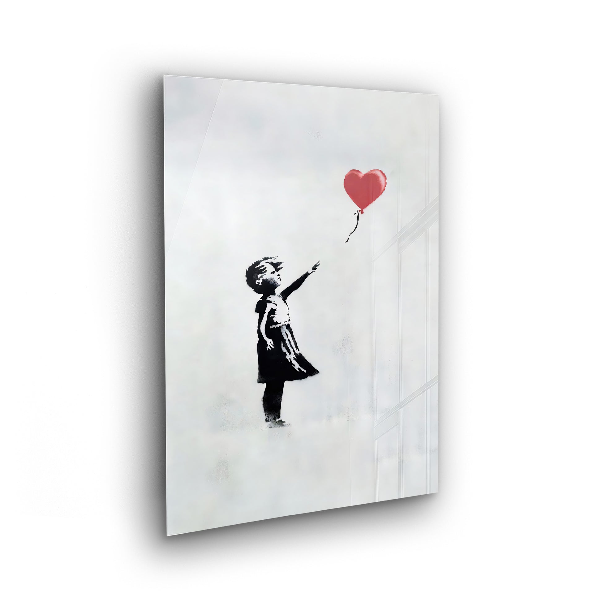 Girl with Balloon - Stilvolle Pop Art Bilder als Acrylglas-Wandbild