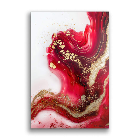 Royal Ruby Flow No. 1-Wall Art AI