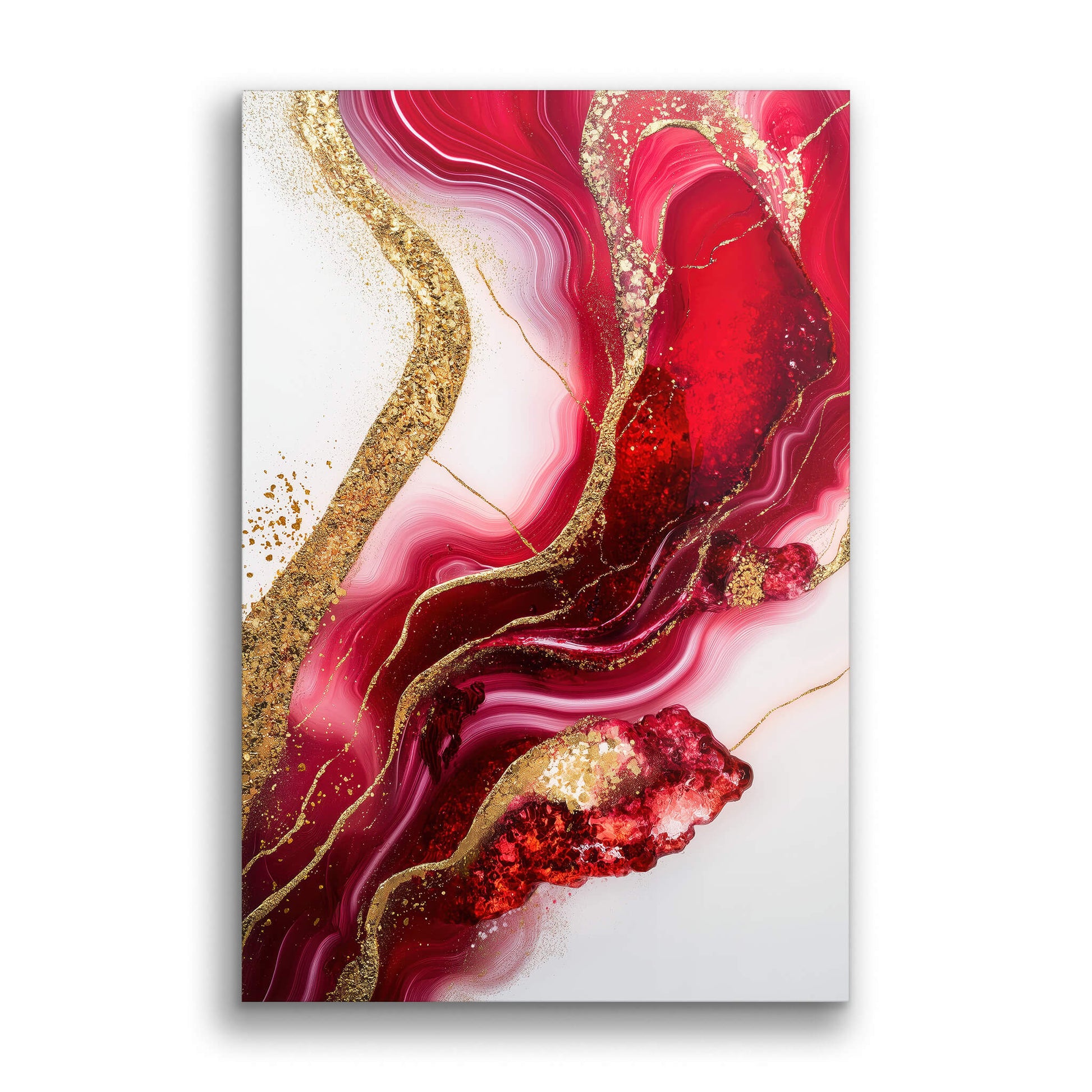 Royal Ruby Flow No. 3-Wall Art AI