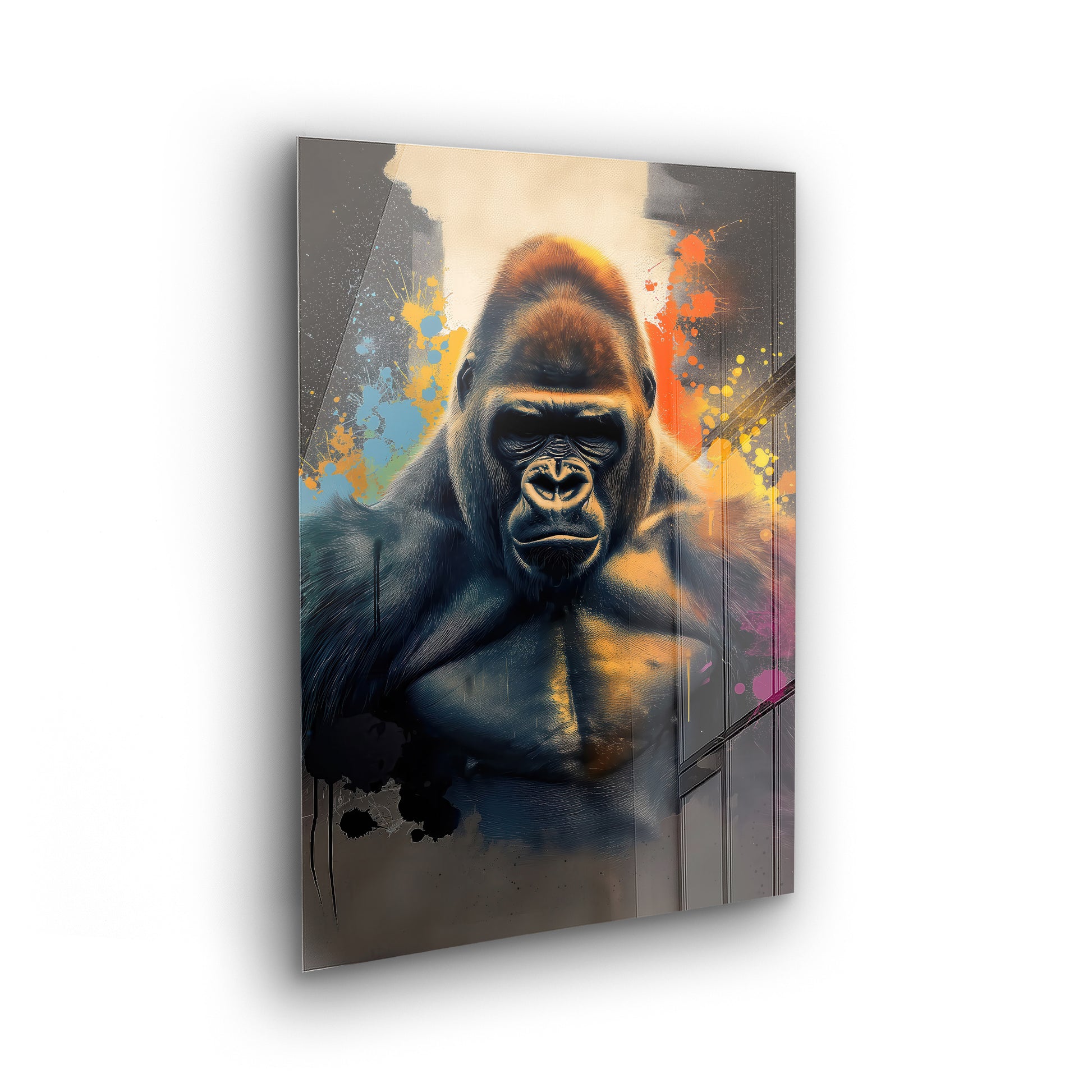 Majesty of the Jungle - bunte Kunst als Acrylglas Wandbild