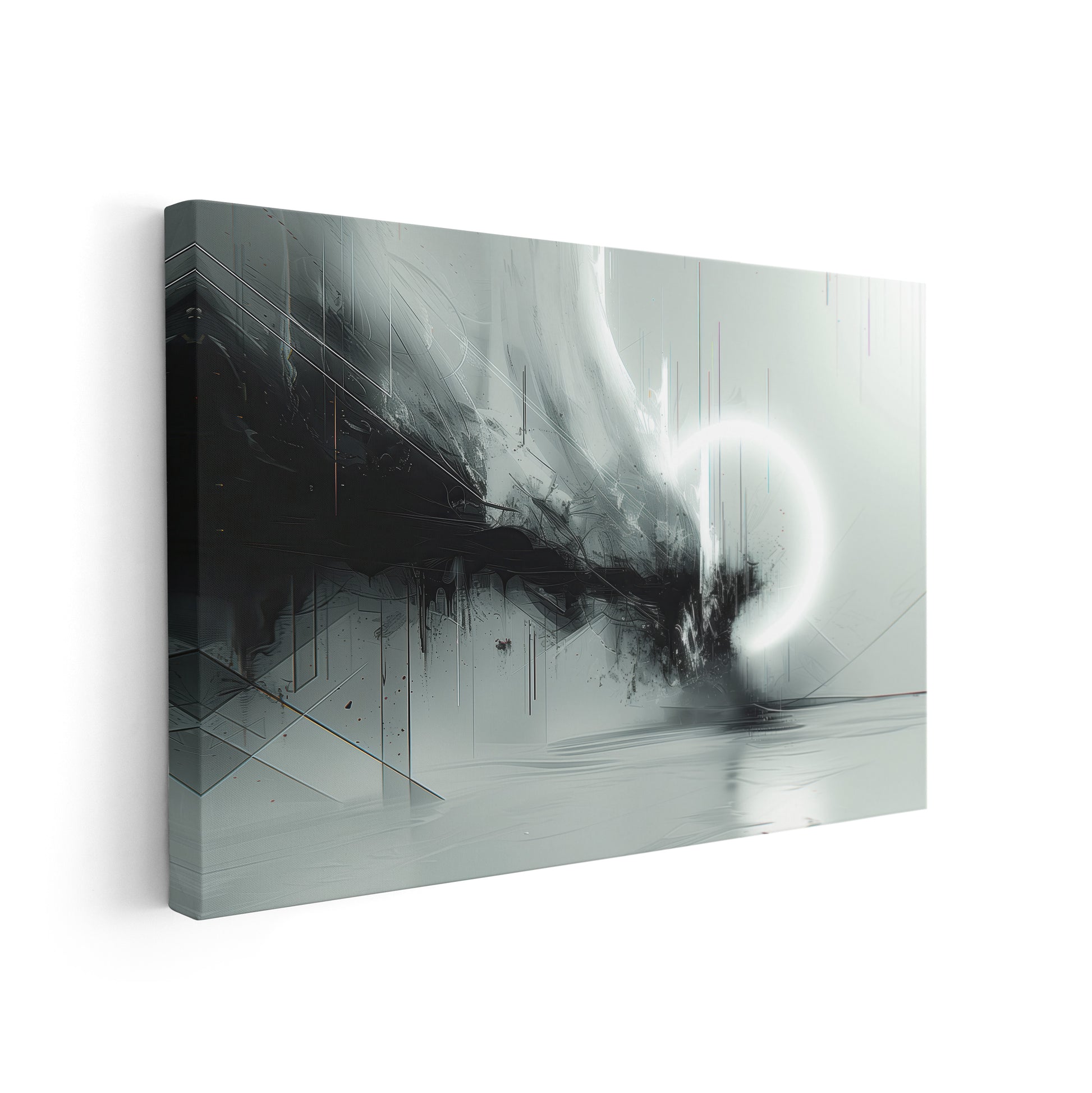 Lost Lights - Abstrakte digitale Kunst auf Leinwand