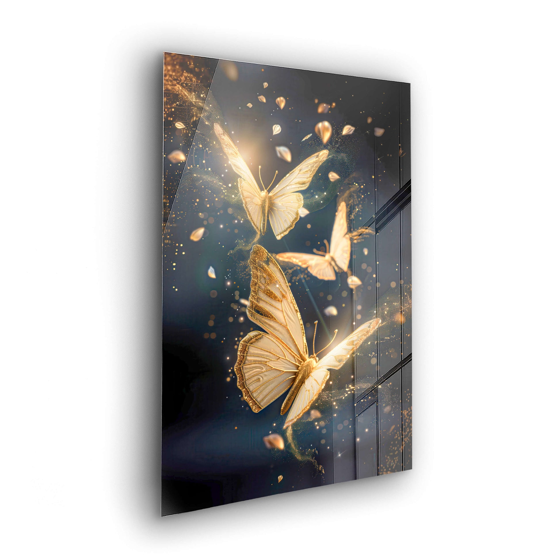 Shimmering Freedom - Stilvolle Goldene Bilder als Acrylglas-Wandbild