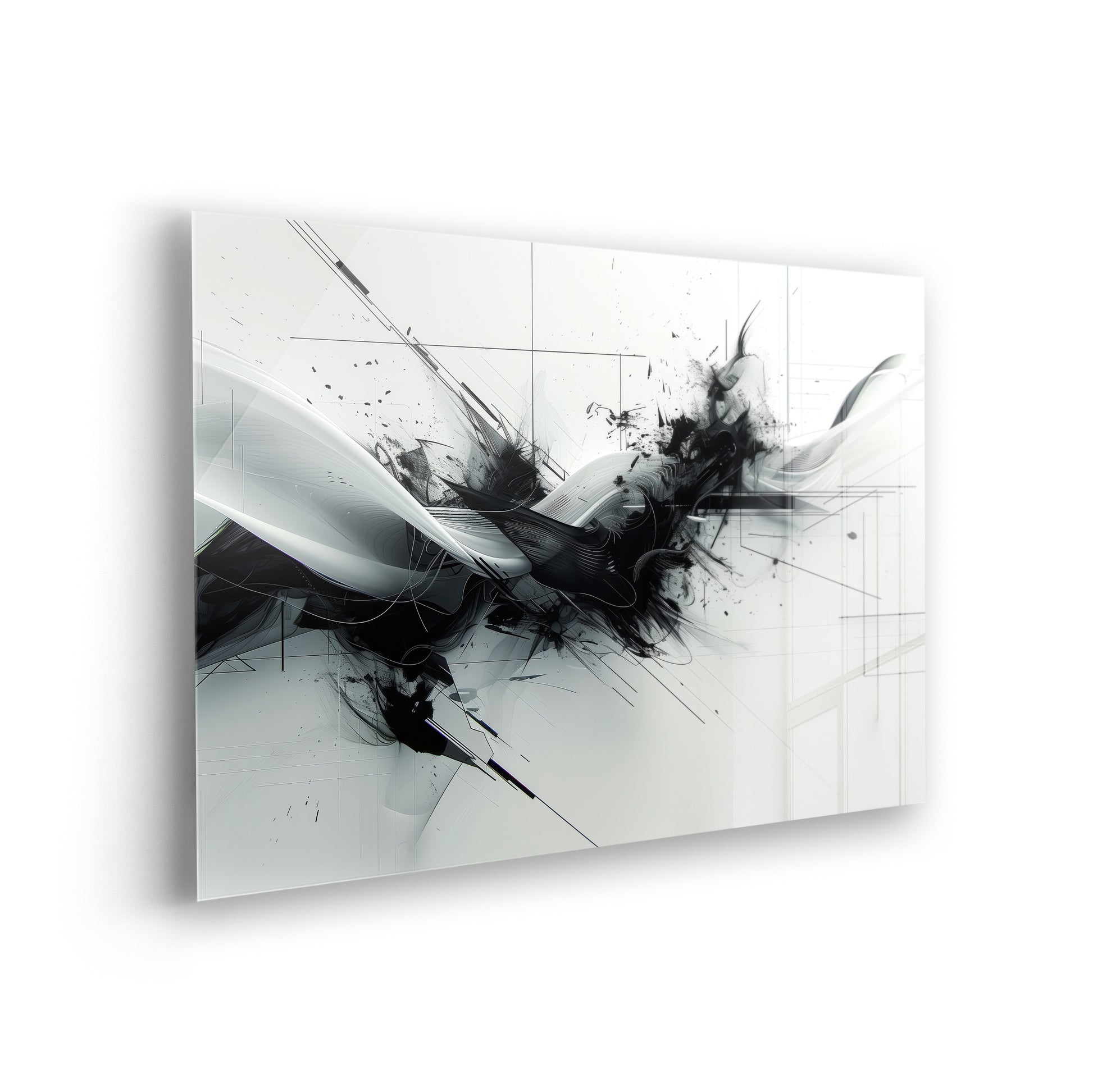 Abstract Vortex - Abstrakte digitale Kunst auf Acrylglas Wandbild