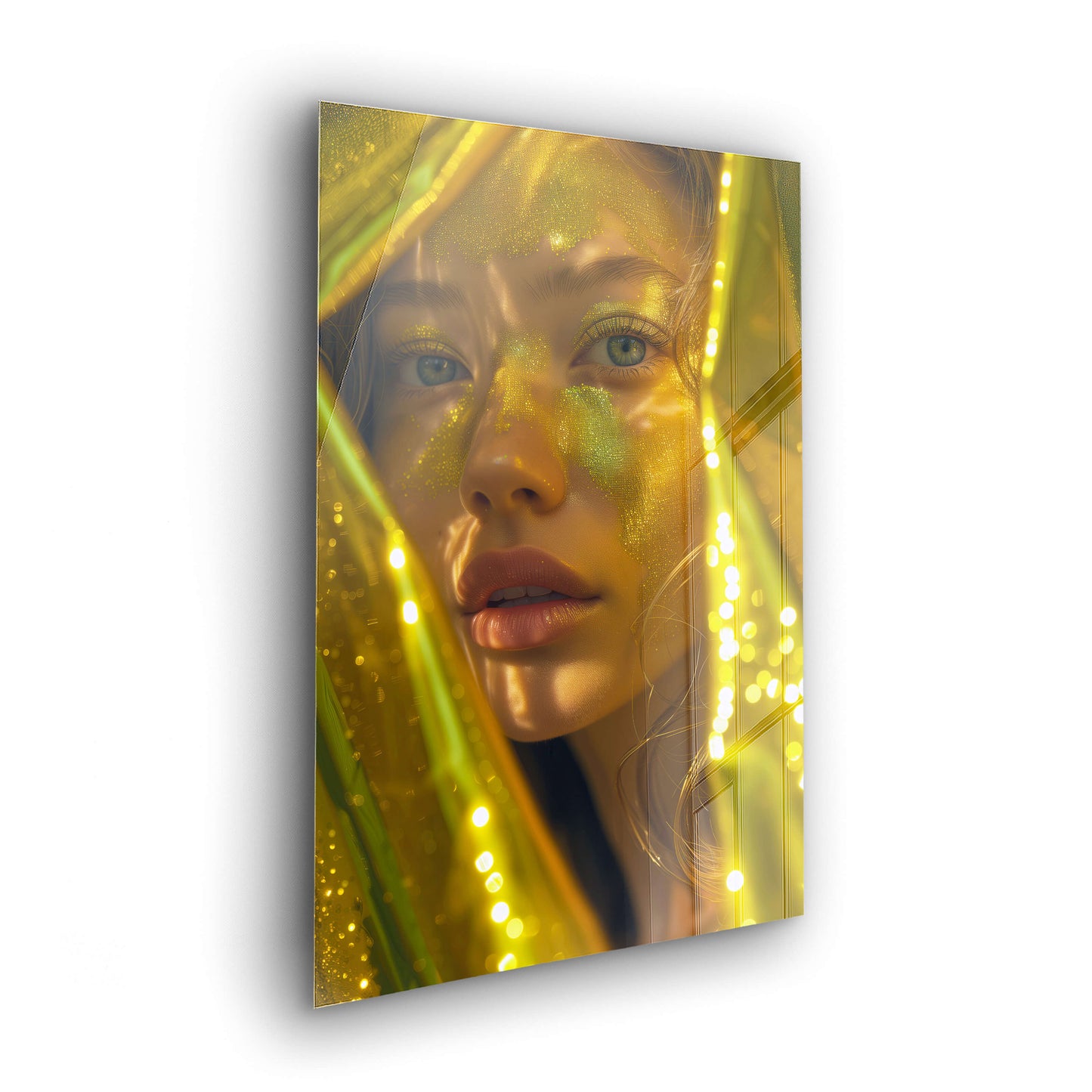 Golden Gaze - Stilvolle Goldene Bilder als Acrylglas-Wandbild