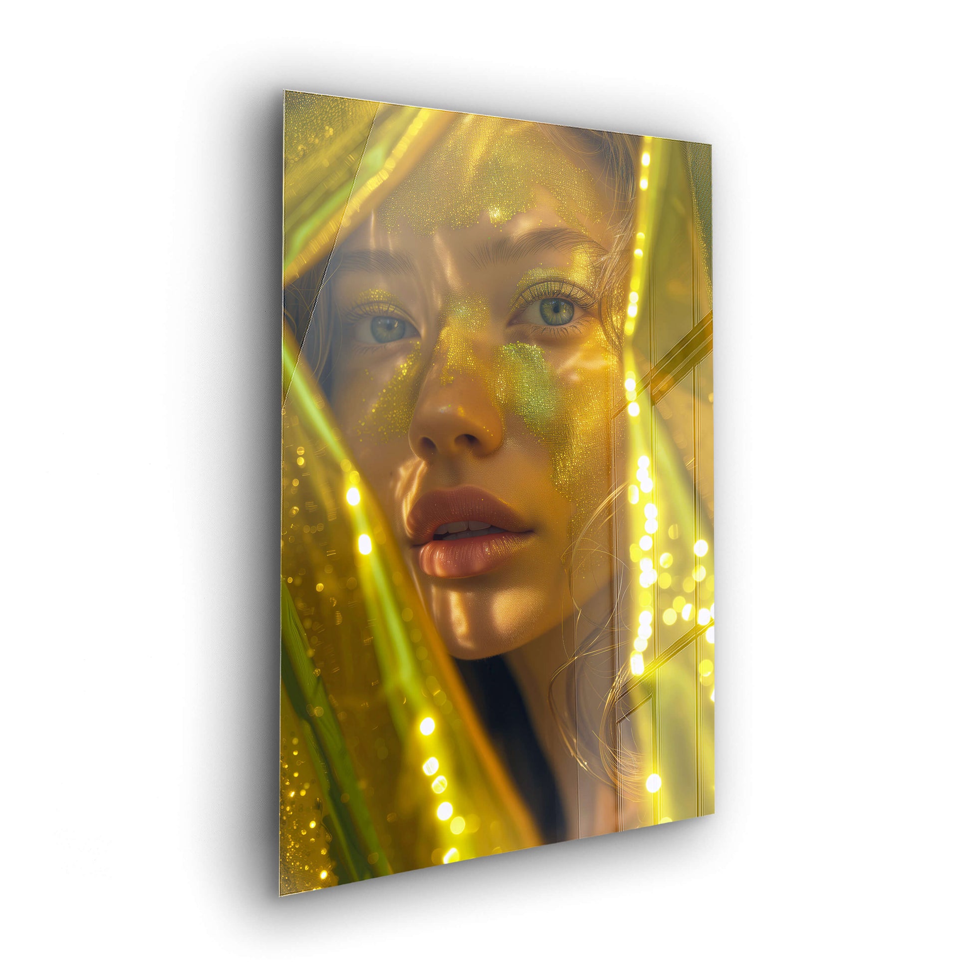 Golden Gaze - Stilvolle Goldene Bilder als Acrylglas-Wandbild