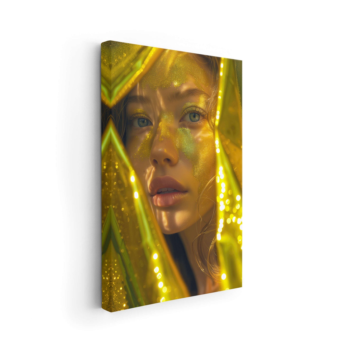 Golden Gaze - Hochwertige Goldene Bilder auf Leinwand