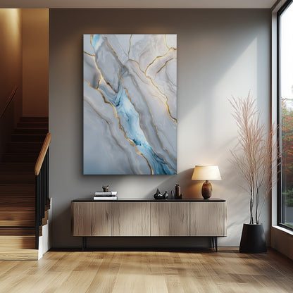 Celestial Marble No. 1 - hochwertiges Wandbild in minimalistischer Inneneinrichtung