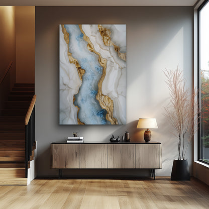 Celestial Marble No. 3 - Hochwertige Wandkunst in stilvollem Interieur