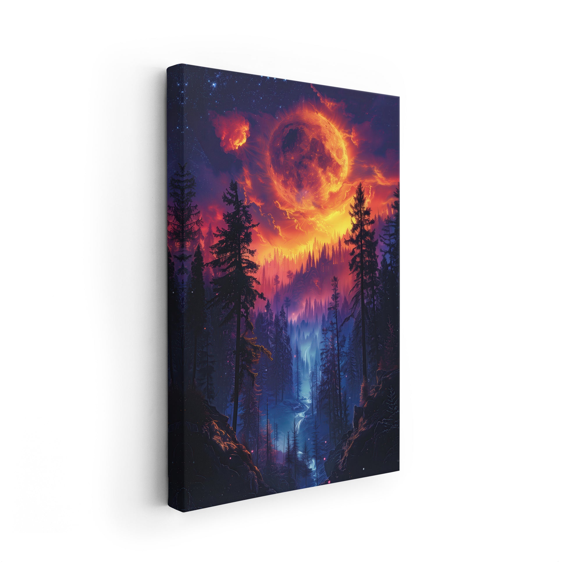 Flame Sky - Zeitlose Landschaft Bilder auf Leinwand