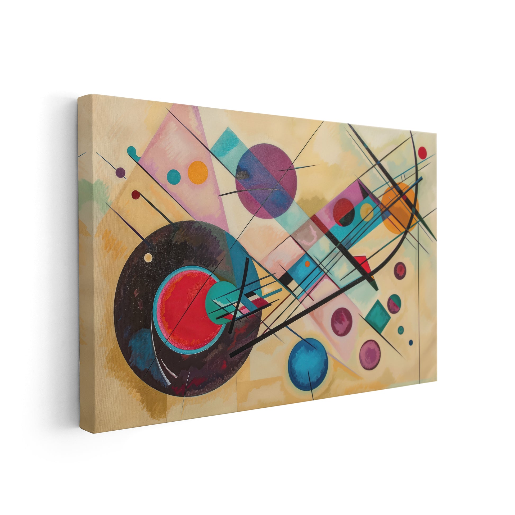 Circles and Squares - Klassische Leinwandkunst von Wassily Kandinsky