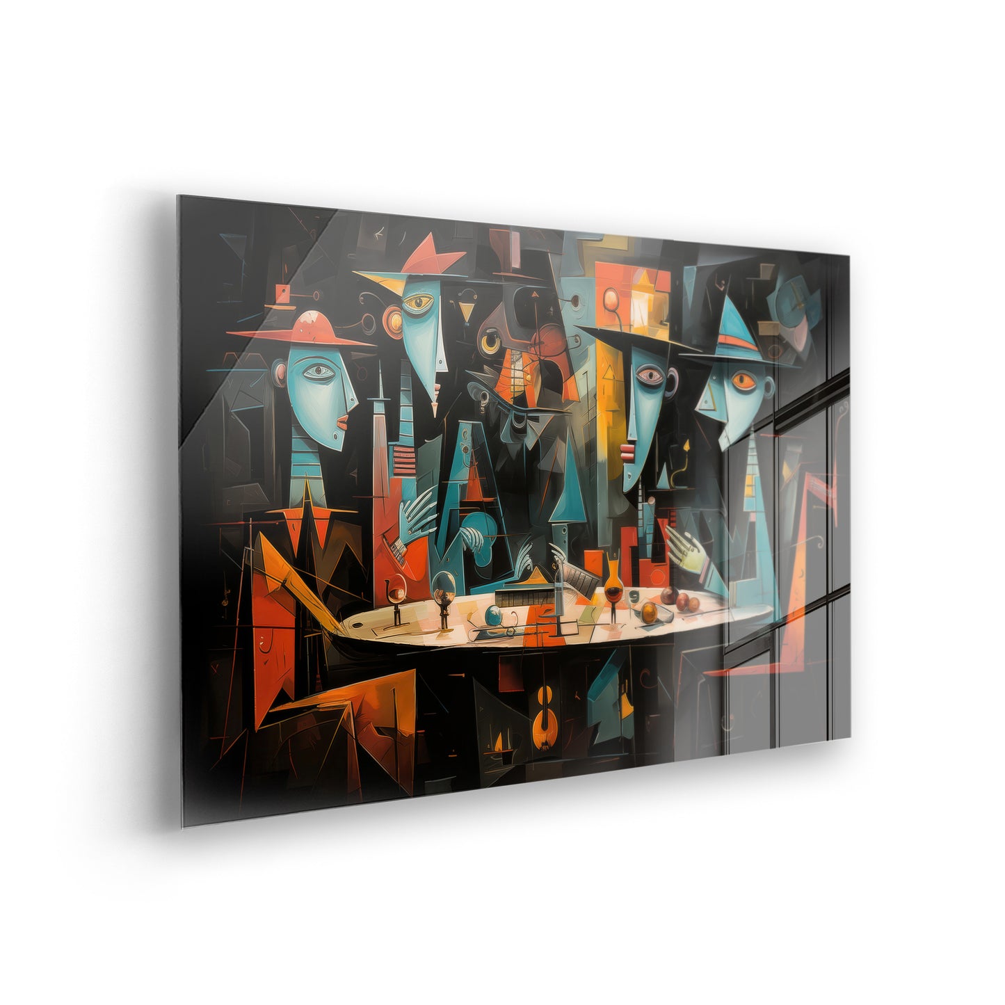 Cubist Conversation - Klassische Kunst als Acrylglas-Wandbild von Pablo Picasso